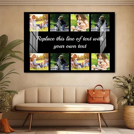 Personalize Photo Collage Customized Photo Printed Rectangle Horizontal Acrylic Photo Frame