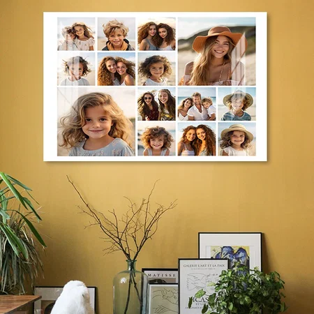 Photo Collage - Up to 14 photos Customized Photo Printed Rectangle Horizontal Acrylic Photo Frame