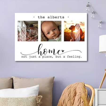 Modern Photo Collage Home Not Just a Place Customized Photo Printed Rectangle Horizontal Acrylic Photo Frame