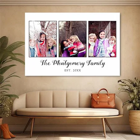 Beautiful Family Photo Collage Customized Photo Printed Rectangle Horizontal Acrylic Photo Frame