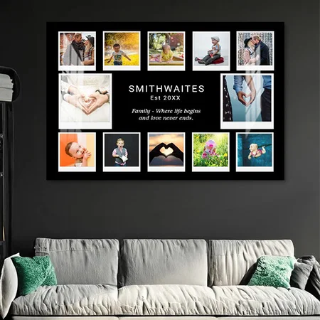 Create Your Own Photo Collage Template Typography Customized Photo Printed Rectangle Horizontal Acrylic Photo Frame