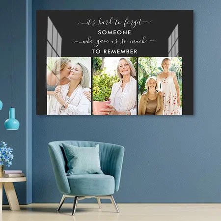 Remembrance Photo Collage Someone to Remember Customized Photo Printed Rectangle Horizontal Acrylic Photo Frame