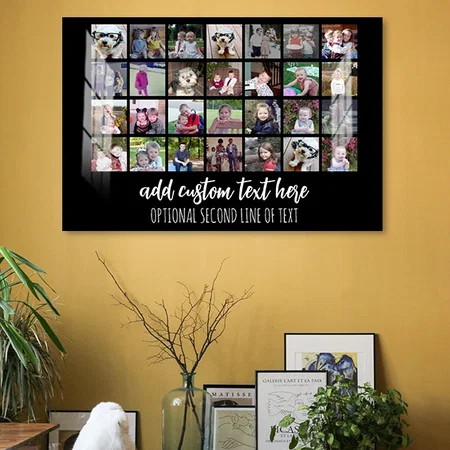 28 Photo Collage Grid Customized Photo Printed Rectangle Horizontal Acrylic Photo Frame