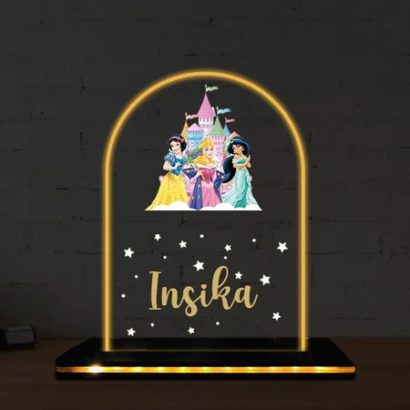 Fairytale Customized Photo Printed Acrylic Table Frame Lamp with LED Base