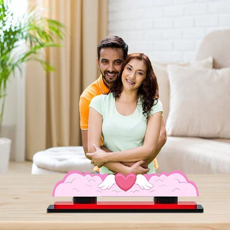 Heart & Wings Customized Miniature Photo Caricature Stand