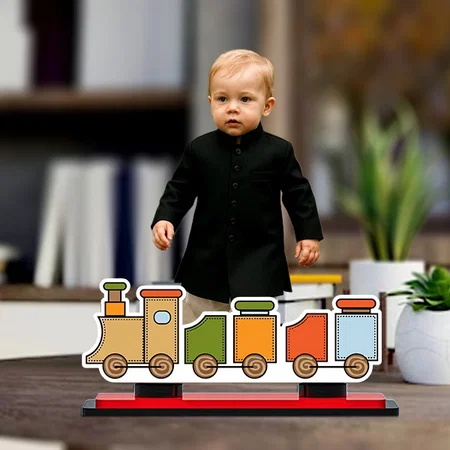 Toy Train Customized Miniature Photo Caricature Stand