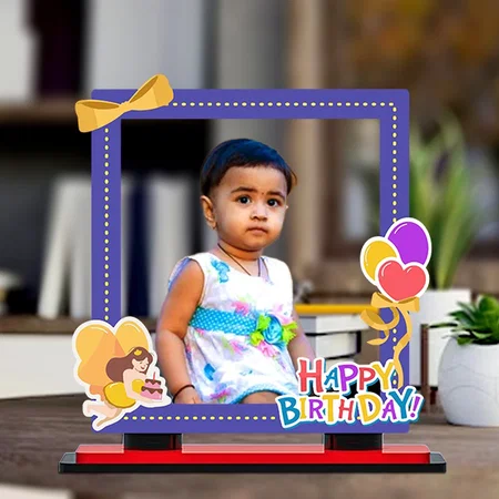 Happy Birthday Customized Miniature Photo Caricature Stand