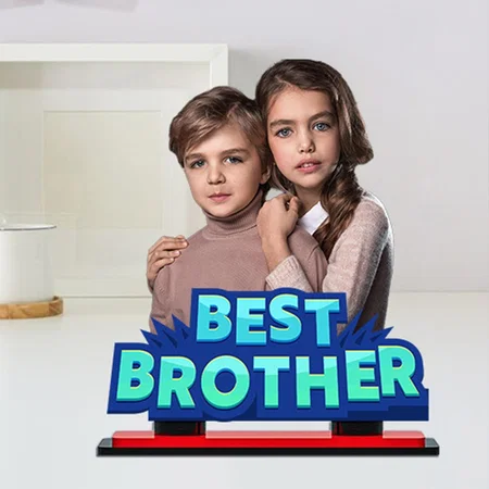 Best Brother Customized Miniature Photo Caricature Stand