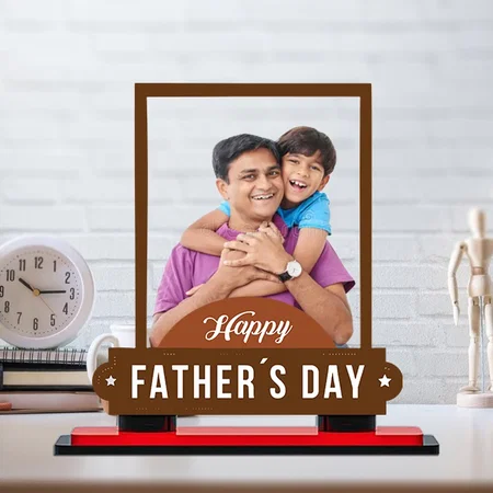 Happy Father's Day Customized Miniature Photo Caricature Stand
