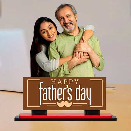 Happy Father's Day Customized Miniature Photo Caricature Stand