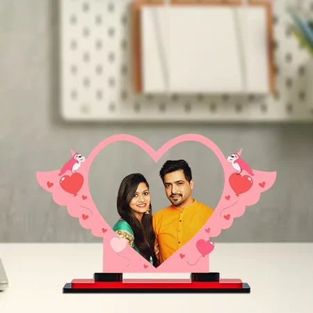 Heart and Wings Customized Miniature Photo Caricature Stand