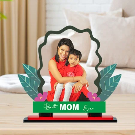 Best Mom Ever Customized Miniature Photo Caricature Stand