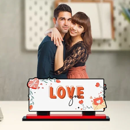 Love You Customized Miniature Photo Caricature Stand