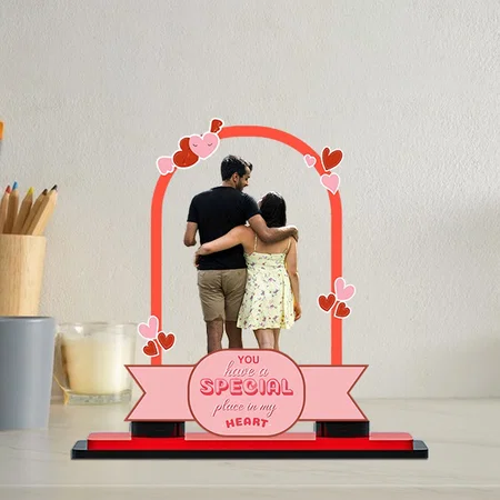 You Have a Special Place in My Heart Customized Miniature Photo Caricature Stand