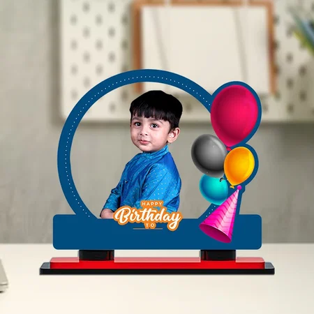 Happy Birthday Customized Miniature Photo Caricature Stand