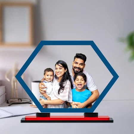 Hexagon Shape Customized Miniature Photo Caricature Stand