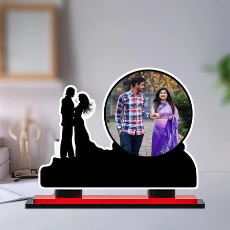 Couple Customized Miniature Photo Caricature Stand