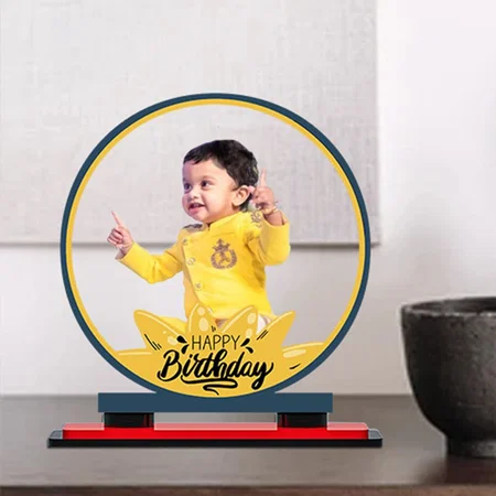 Happy Birthday Customized Miniature Photo Caricature Stand