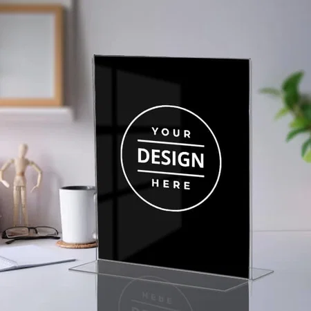 Acrylic Customized Display Table Stand with Replaceable Photo Print - A6,A5,A4 Sizes