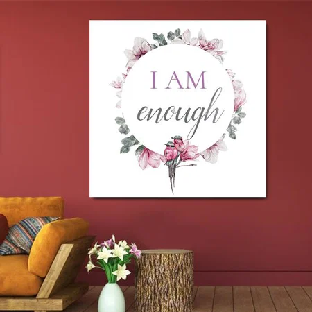 Simple Inspiring I Am Enough Customized Printed Square Acrylic Photo Frame