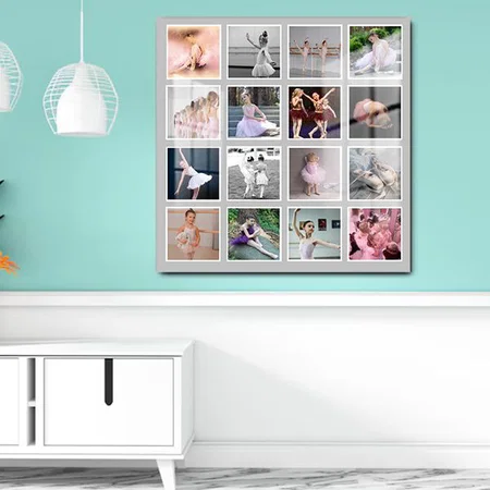 16 Collage Customized Printed Square Acrylic Photo Frame