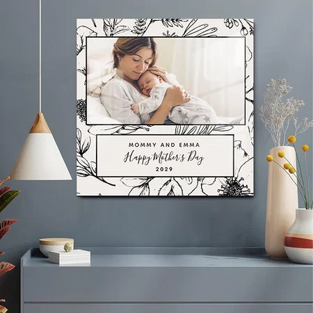 Mother's Day Photo Customized Printed Square Acrylic Photo Frame