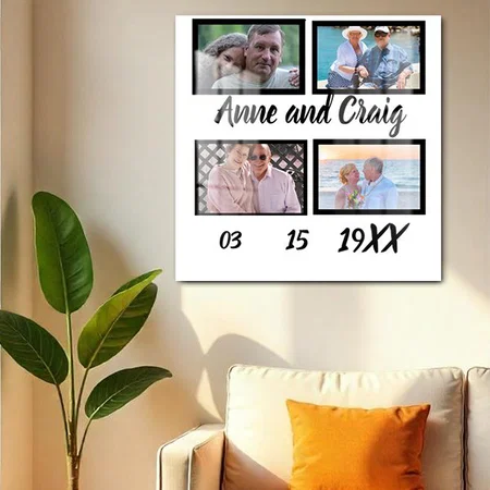 Four Photo Collage Customized Square Acrylic Photo Frame