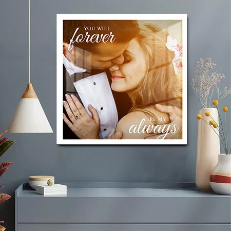 Wedding Anniversary Forever Couple Square Photo Customized Printed Square Acrylic Photo Frame