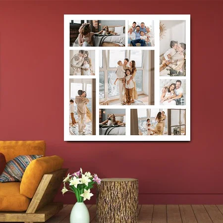 9 Custom Photo Collage Customized Printed Square Acrylic Photo Frame