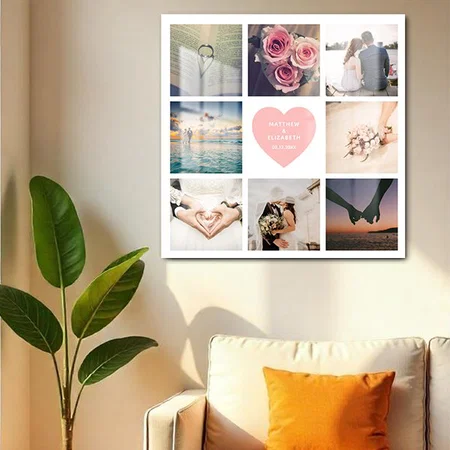 Custom Memorable Wedding Photo  Customized Printed Square Acrylic Photo Frame