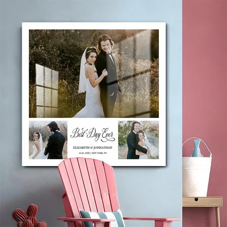 Personalized Best Day Ever Photo Customized Printed Square Acrylic Photo Frame
