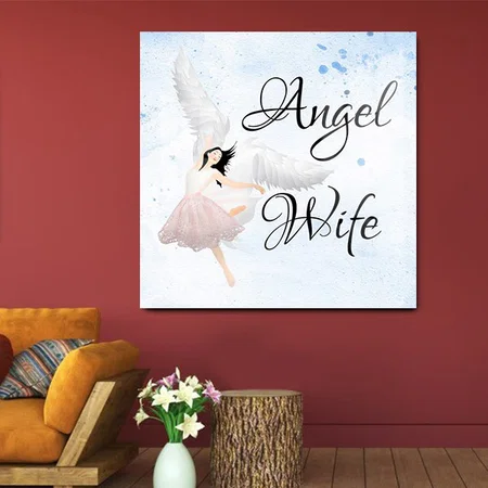 Angel Wife Customized Printed Square Acrylic Photo Frame