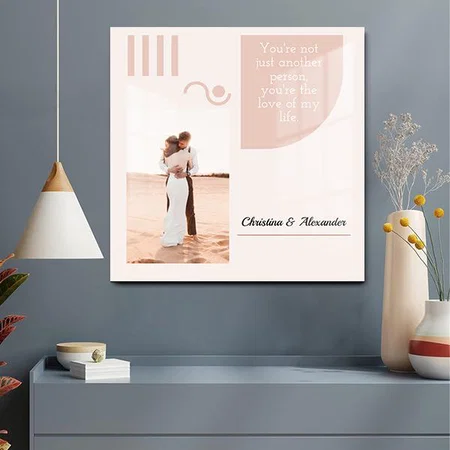 Love Quote For Couples Customized Printed Square Acrylic Photo Frame
