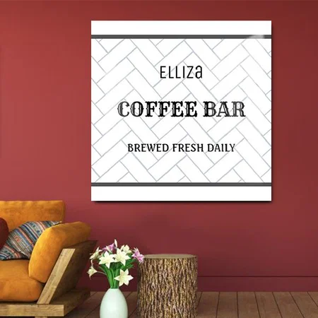 Coffee Bar Farmhouse Customized Printed Square Acrylic Photo Frame