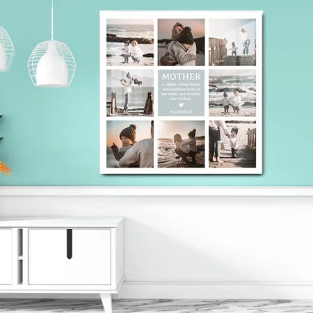 Mother Definition 8 Photo Collage Customized Printed Square Acrylic Photo Frame