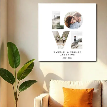 Love 4 photo simple modern Customized Printed Square Acrylic Photo Frame