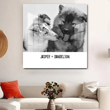 Simple, Modern Custom Pet or People Customized Printed Square Acrylic Photo Frame