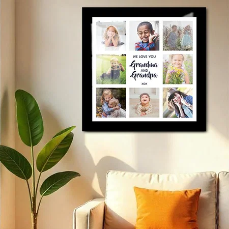 8 Photo Customized Printed Square Acrylic Photo Frame