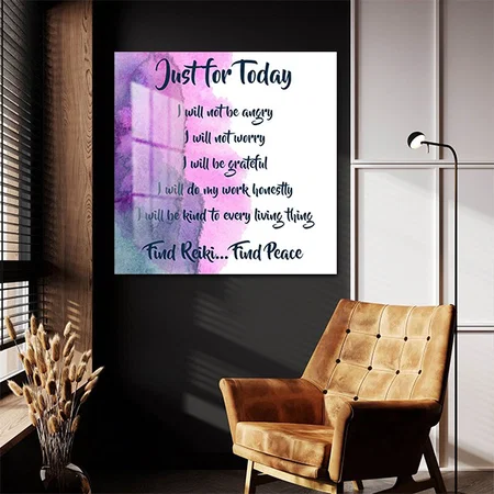 Blue Purple Watercolor Customized Printed Square Acrylic Photo Frame