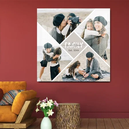 Modern Multi Photo Collage Customized Printed Square Acrylic Photo Frame