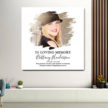 Memorial Themed Customized Printed Square Acrylic Photo Frame