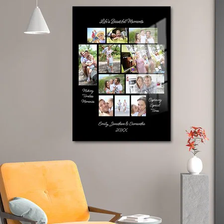 Sentimental Quotes 11 Photo Collage Customized Printed Rectangle Vertical Acrylic Photo Frame