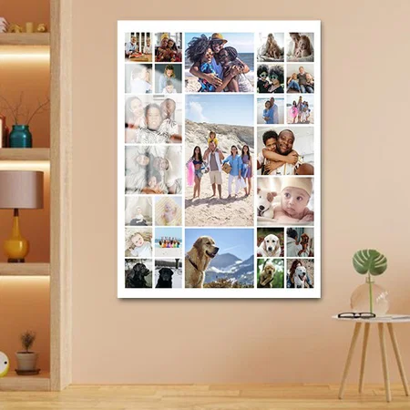 27 Photo Collage Customized Printed Rectangle Vertical Acrylic Photo Frame