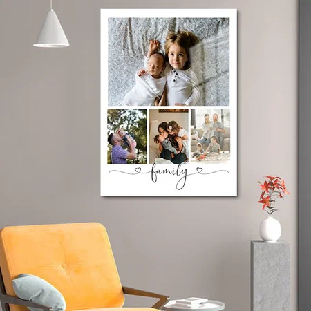 Personalized Photo and Text Photo Collage Family Customized Printed Rectangle Vertical Acrylic Photo Frame