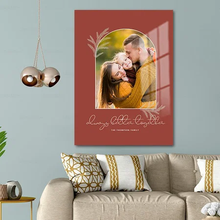 Better Together Family Photo Customized Printed Rectangle Vertical Acrylic Photo Frame