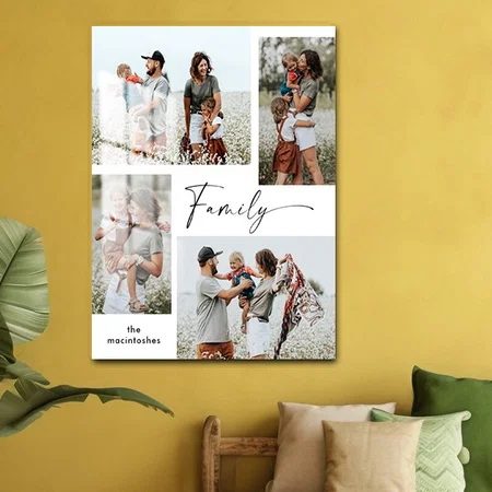 Simple Photo Collage Customized Printed Rectangle Vertical Acrylic Photo Frame