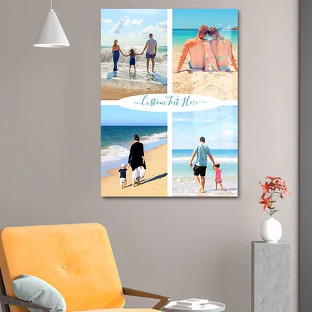 Custom Photo Collage Family Love Customized Printed Rectangle Vertical Acrylic Photo Frame