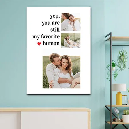Modern Collage Couple Photo Romantic Quote Customized Printed Rectangle Vertical Acrylic Photo Frame