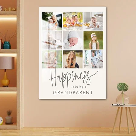 Happiness is Being a Grandparent Customized Printed Rectangle Vertical Acrylic Photo Frame