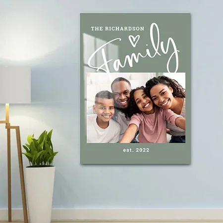 Cute and Modern Family Photo Customized Printed Rectangle Vertical Acrylic Photo Frame
